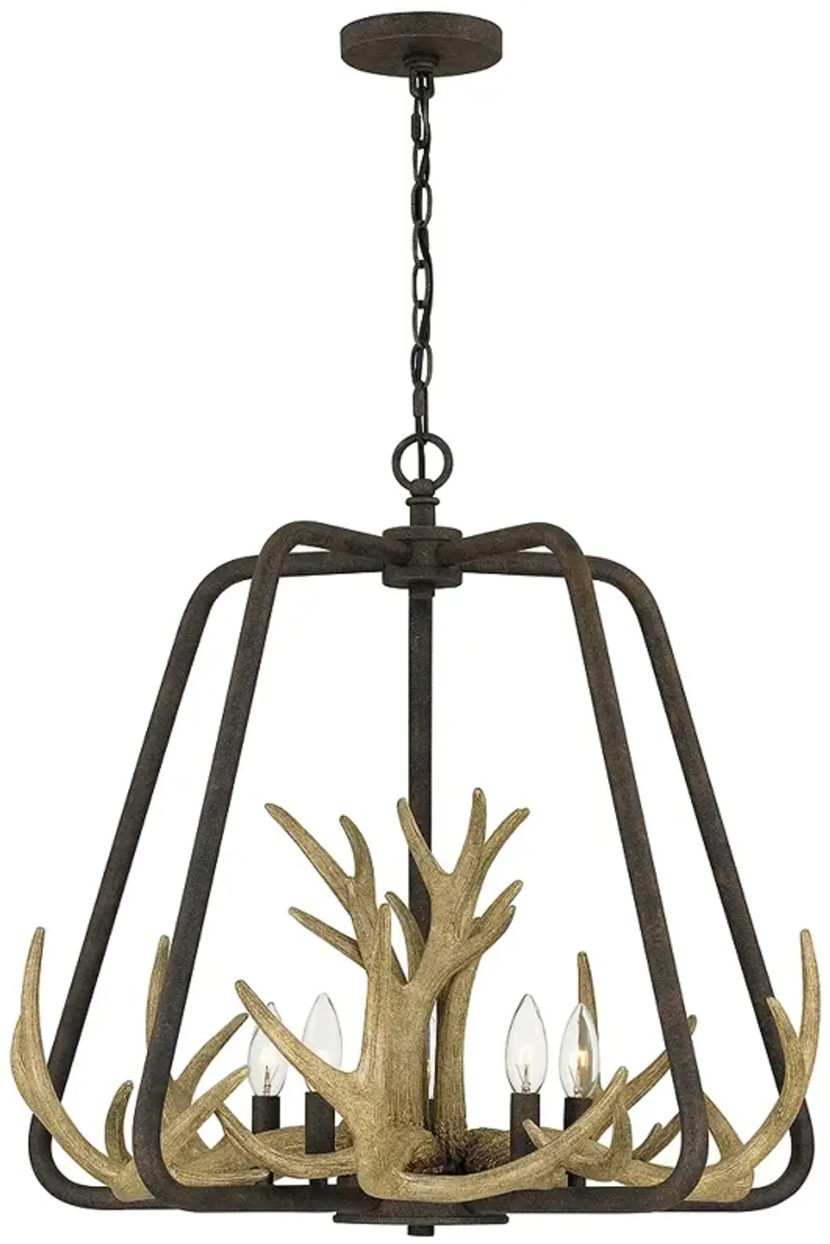 Laurent 5-Light Rustic Black Pendant