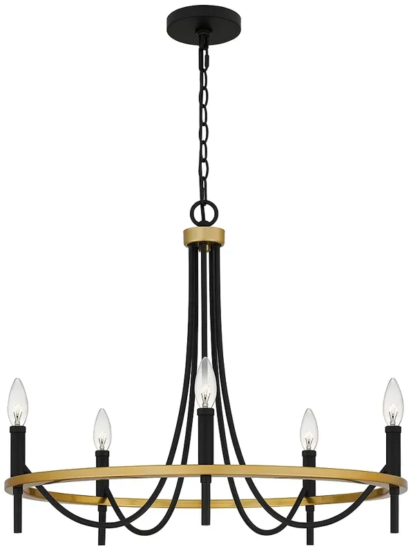 Legare 5-Light Matte Black Chandelier