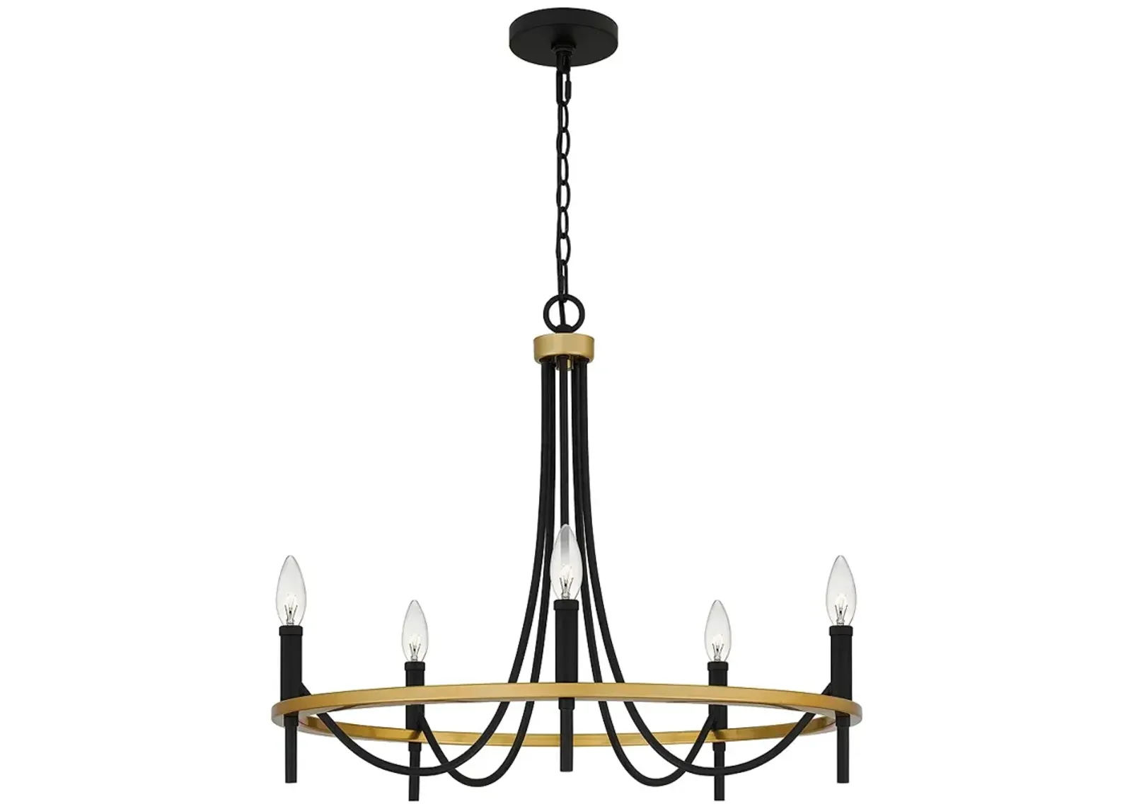 Legare 5-Light Matte Black Chandelier