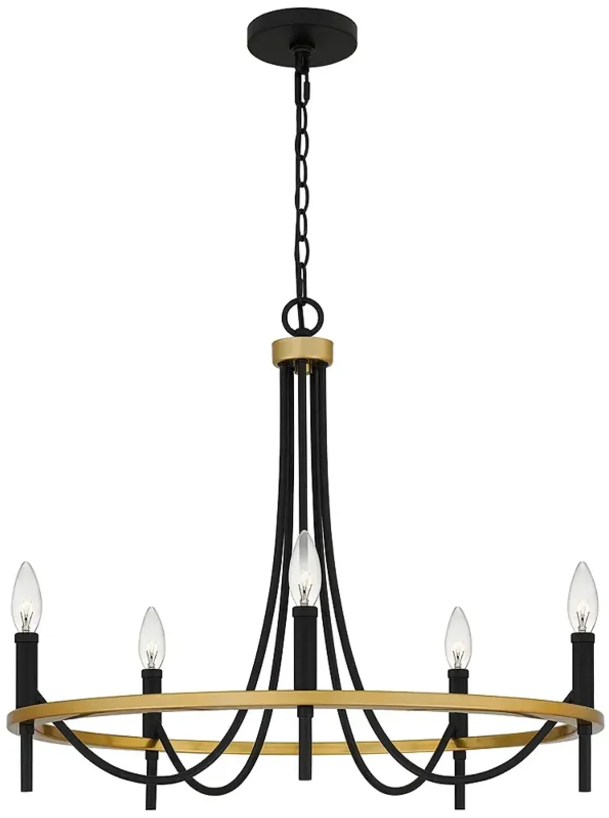 Legare 5-Light Matte Black Chandelier