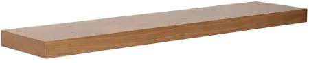 Barney 43 1/2" Wide Walnut Veneer Wood Floating Wall Shelf