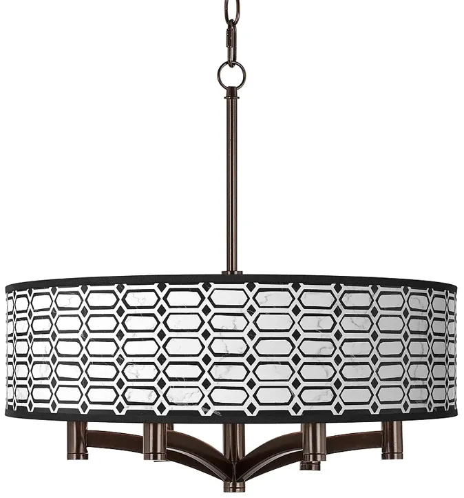 Rhombi Ava 6-Light Bronze Pendant Chandelier