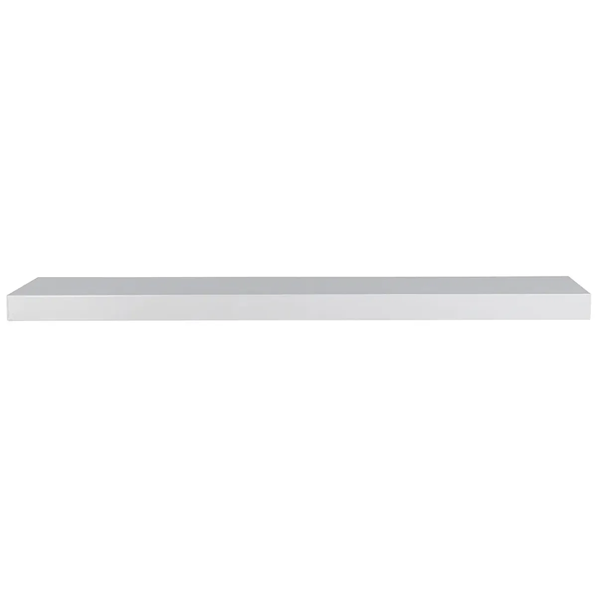 Barney 43 1/2" Wide White Lacquer Wood Floating Wall Shelf