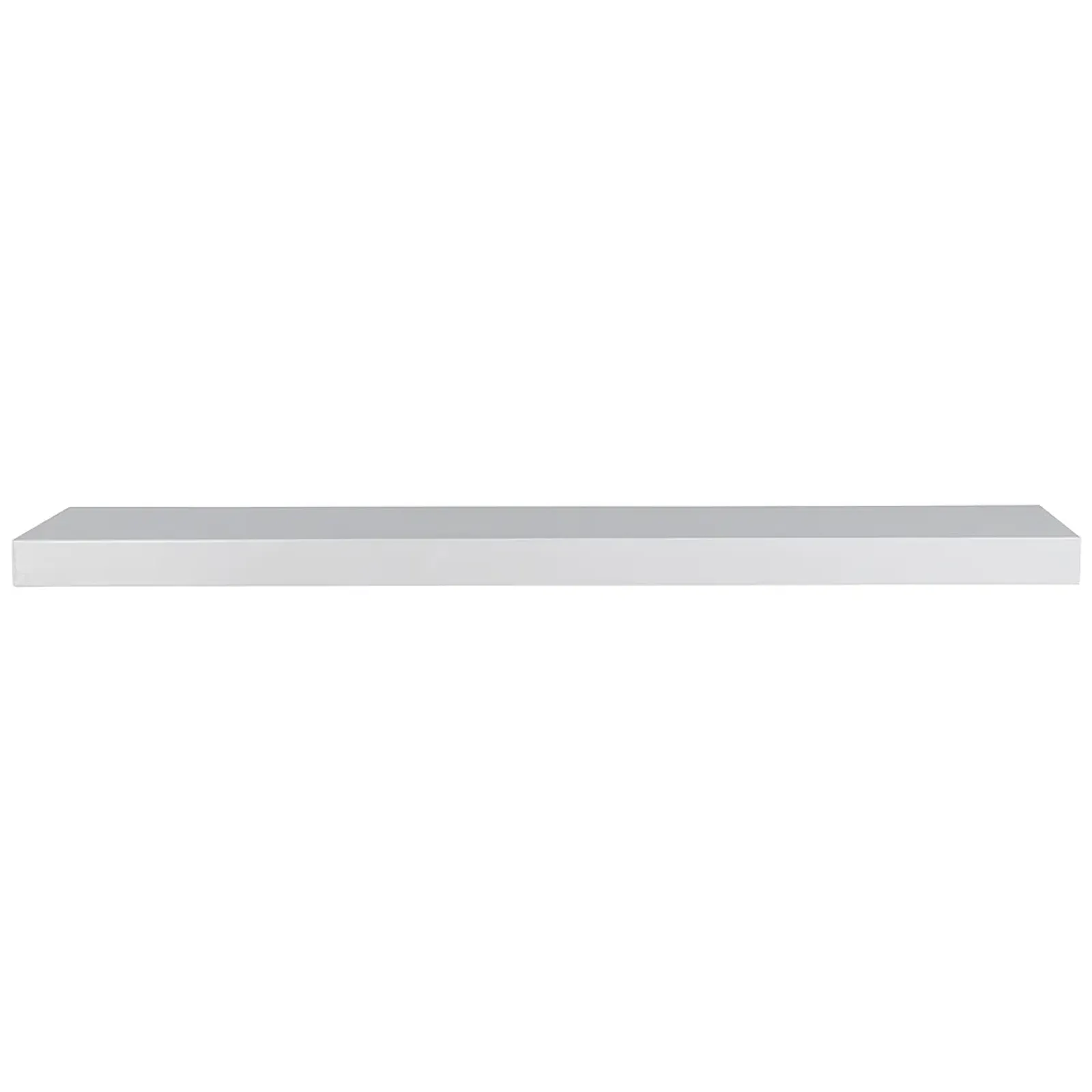 Barney 43 1/2" Wide White Lacquer Wood Floating Wall Shelf