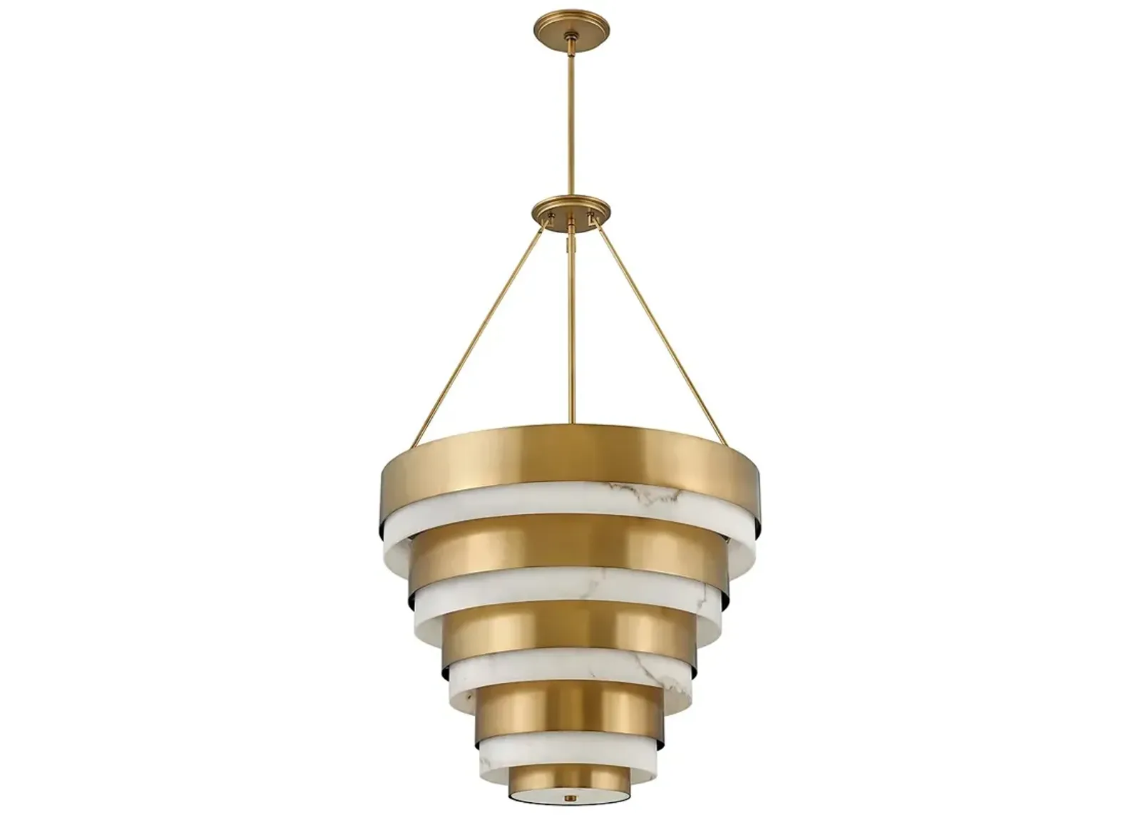 Echelon 27 1/4" Wide Brass 8-Light Multi-Tier Chandelier