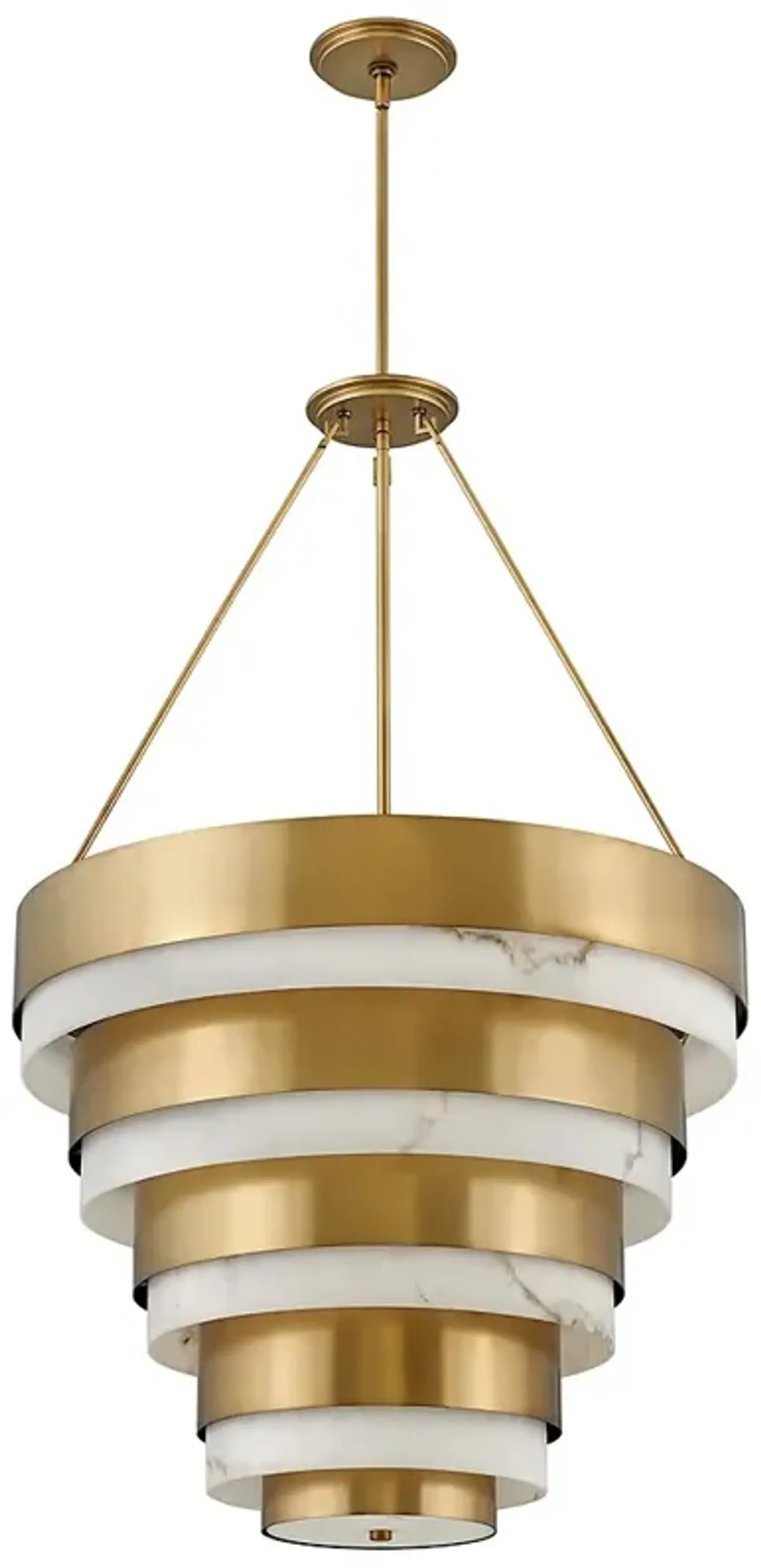 Echelon 27 1/4" Wide Brass 8-Light Multi-Tier Chandelier