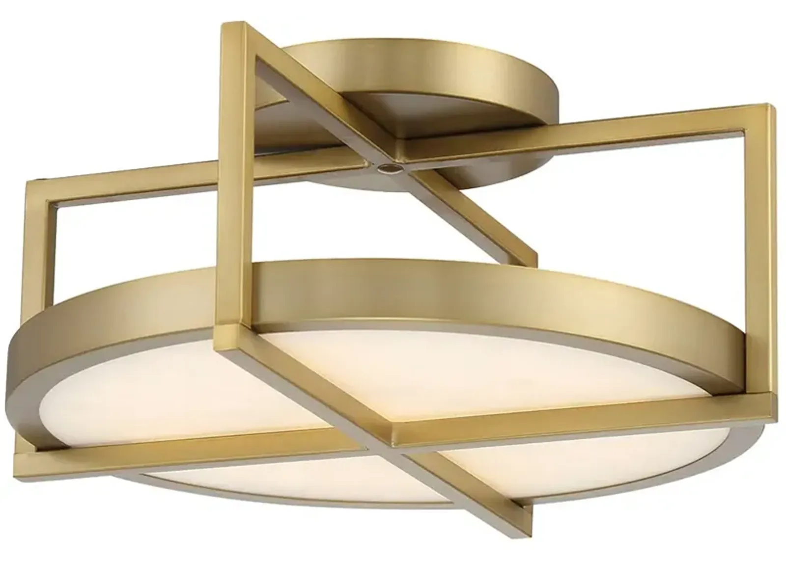 Minka-Lavery Boada 14-inch Soft Brass Semi Flush Mount