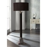 Stiffel Antique Nickel Metal Column Floor Lamp
