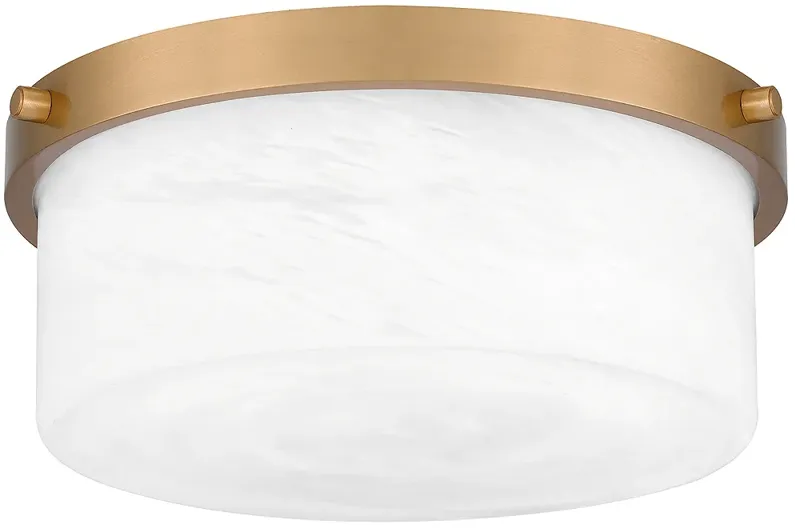 Levine 2-Light Aged Brass Flush Mount