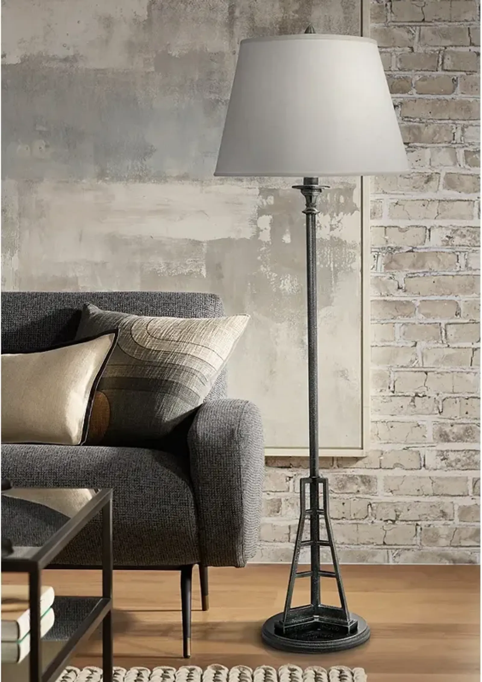 Stiffel 61" High Charcoal Black Modern Metal Floor Lamp