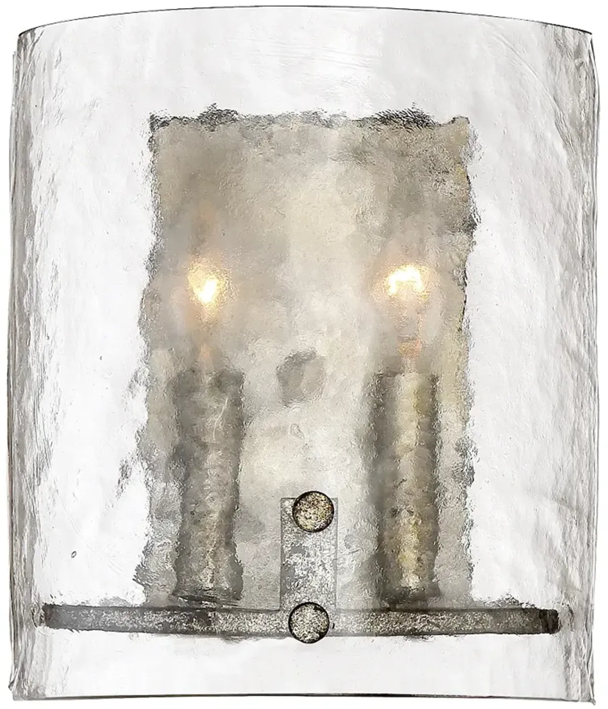 Quoizel Fortress 10" High Mottled Silver Wall Sconce