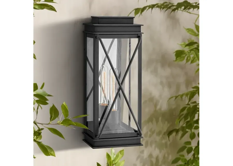 Hinkley Montecito 18 3/4" High Museum Black Outdoor Wall Light