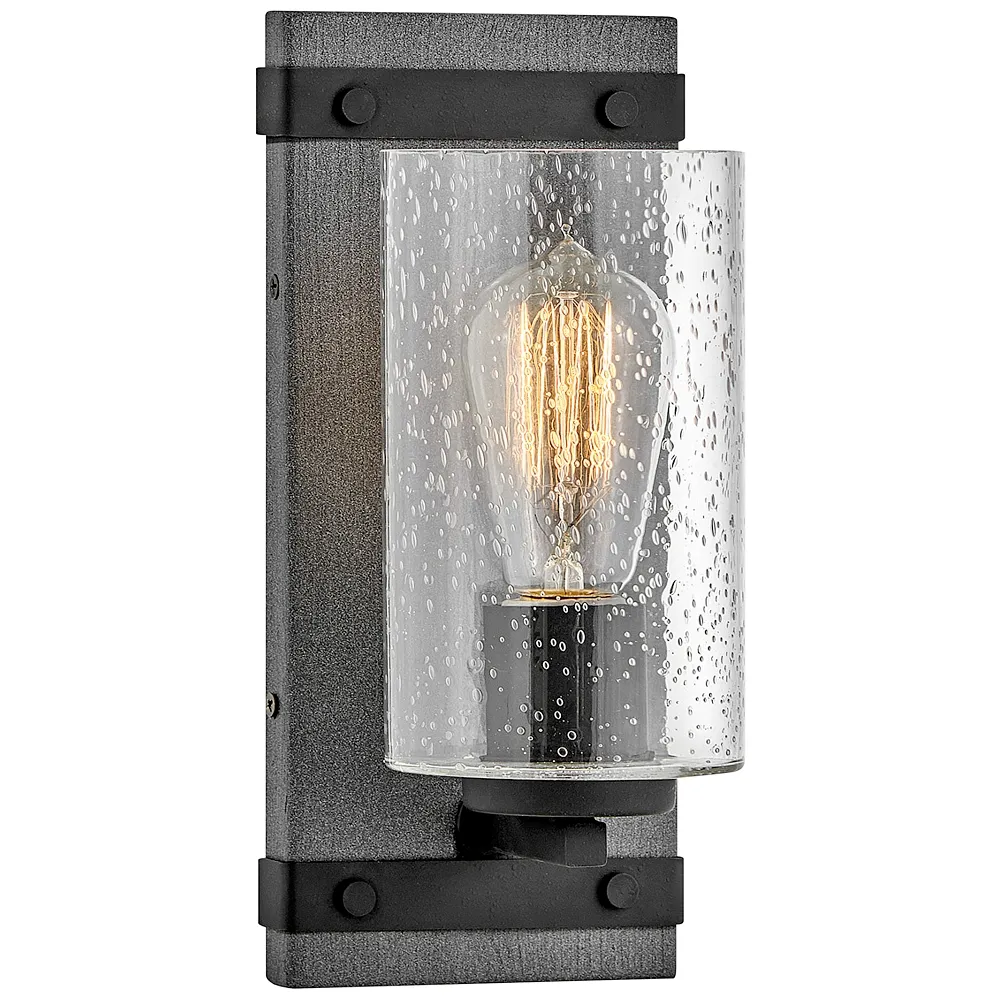 Hinkley Sawyer 11" High Aged Zinc Wall Sconce