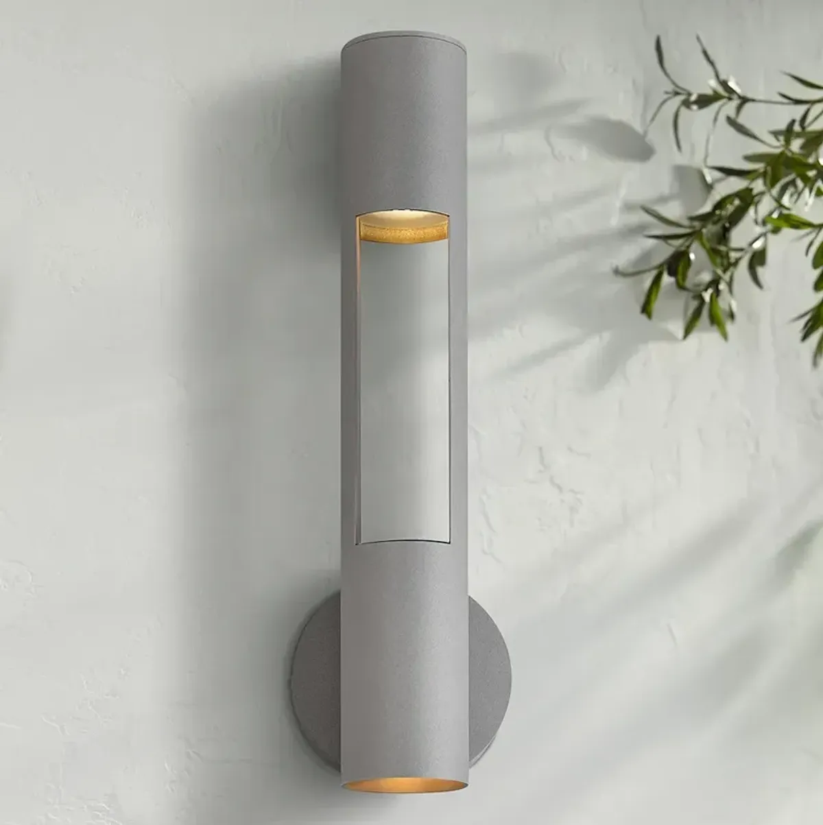 Oslo 18 1/4" High Textured Graphite LED Outdoor Wall Light