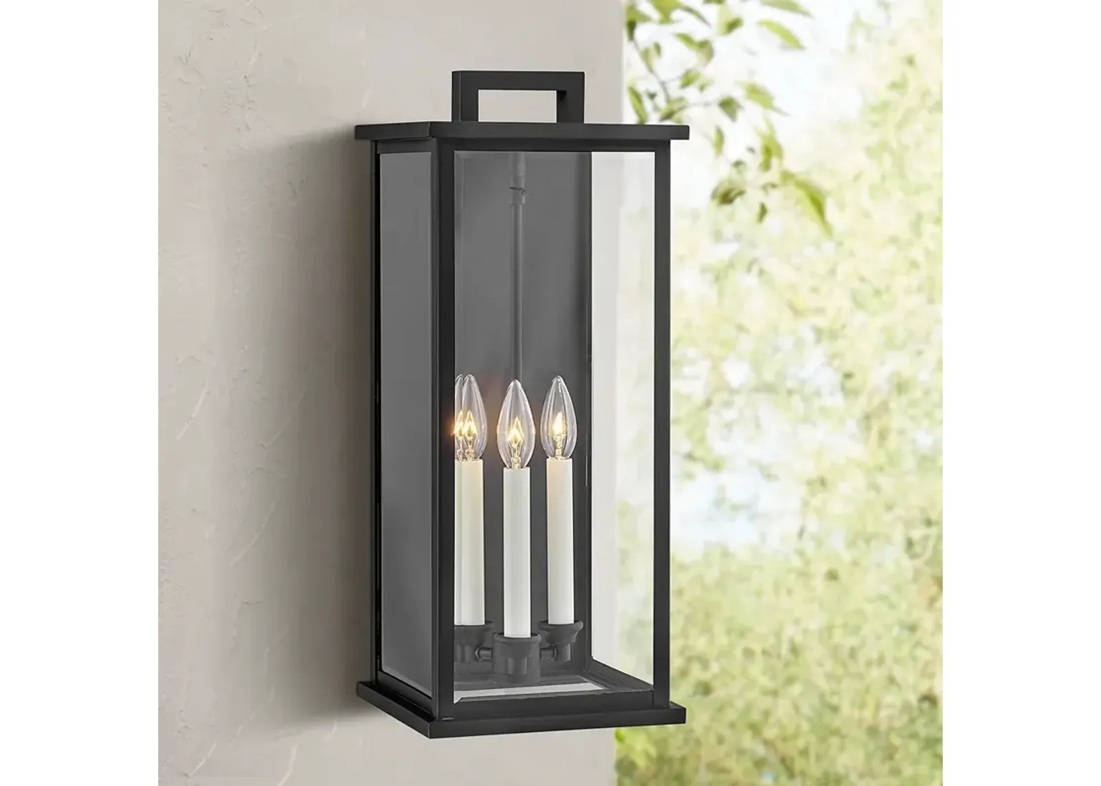 Hinkley Weymouth 22" High Rectangular Lantern Black Outdoor Wall Light