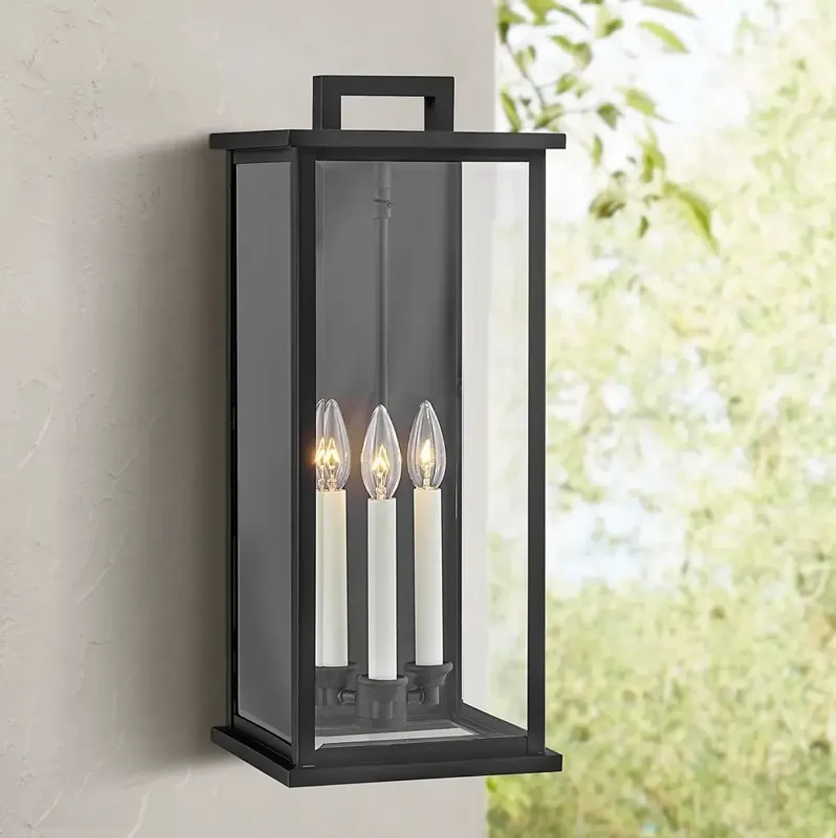 Hinkley Weymouth 22" High Rectangular Lantern Black Outdoor Wall Light