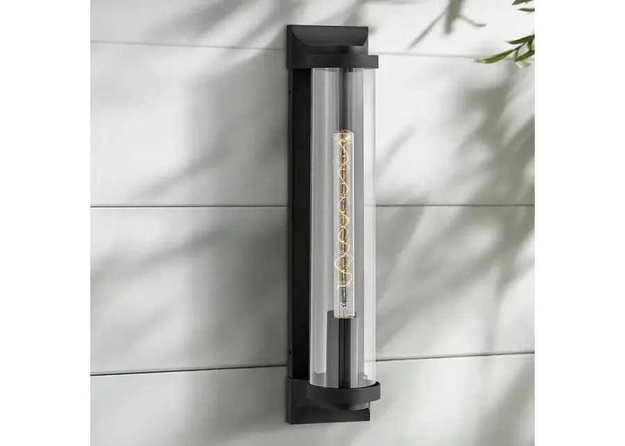 Hinkley Pearson 22" High Textured Black Outdoor Wall Light