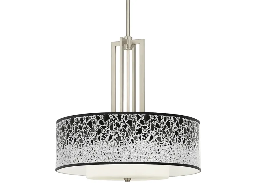 Terrazzo Carey 24" Brushed Nickel 4-Light Chandelier