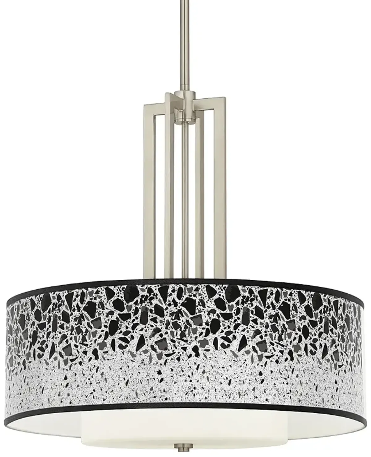 Terrazzo Carey 24" Brushed Nickel 4-Light Chandelier