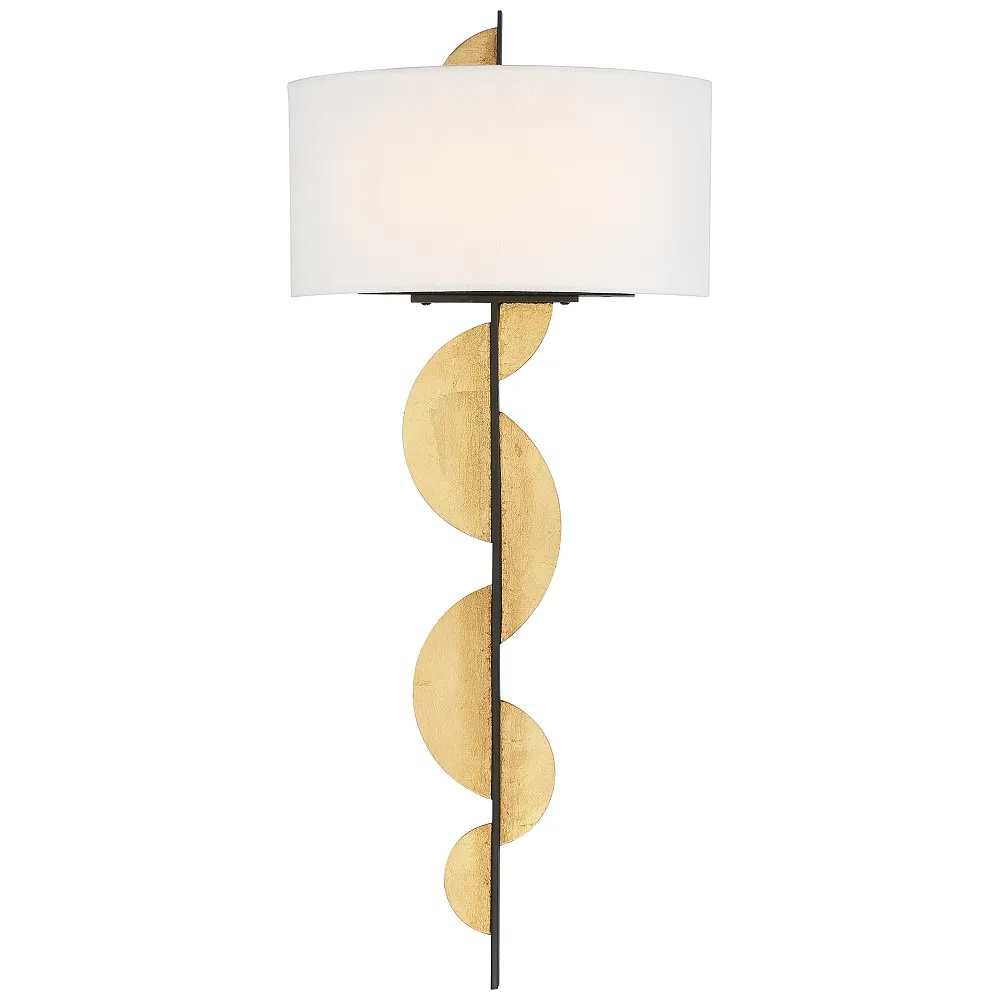 Metropolitan Navia 27 1/2" High Gold Leaf LED Wall Sconce