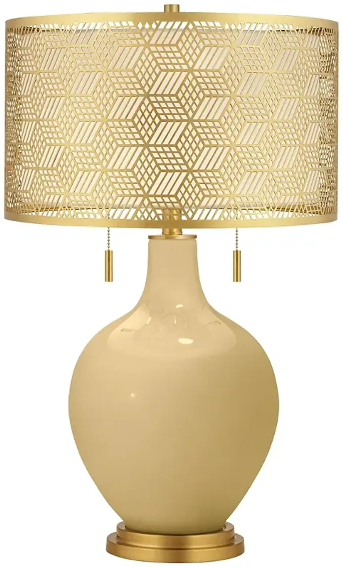 Color Plus Toby Brass 28" Metal Shade Humble Gold Table Lamp