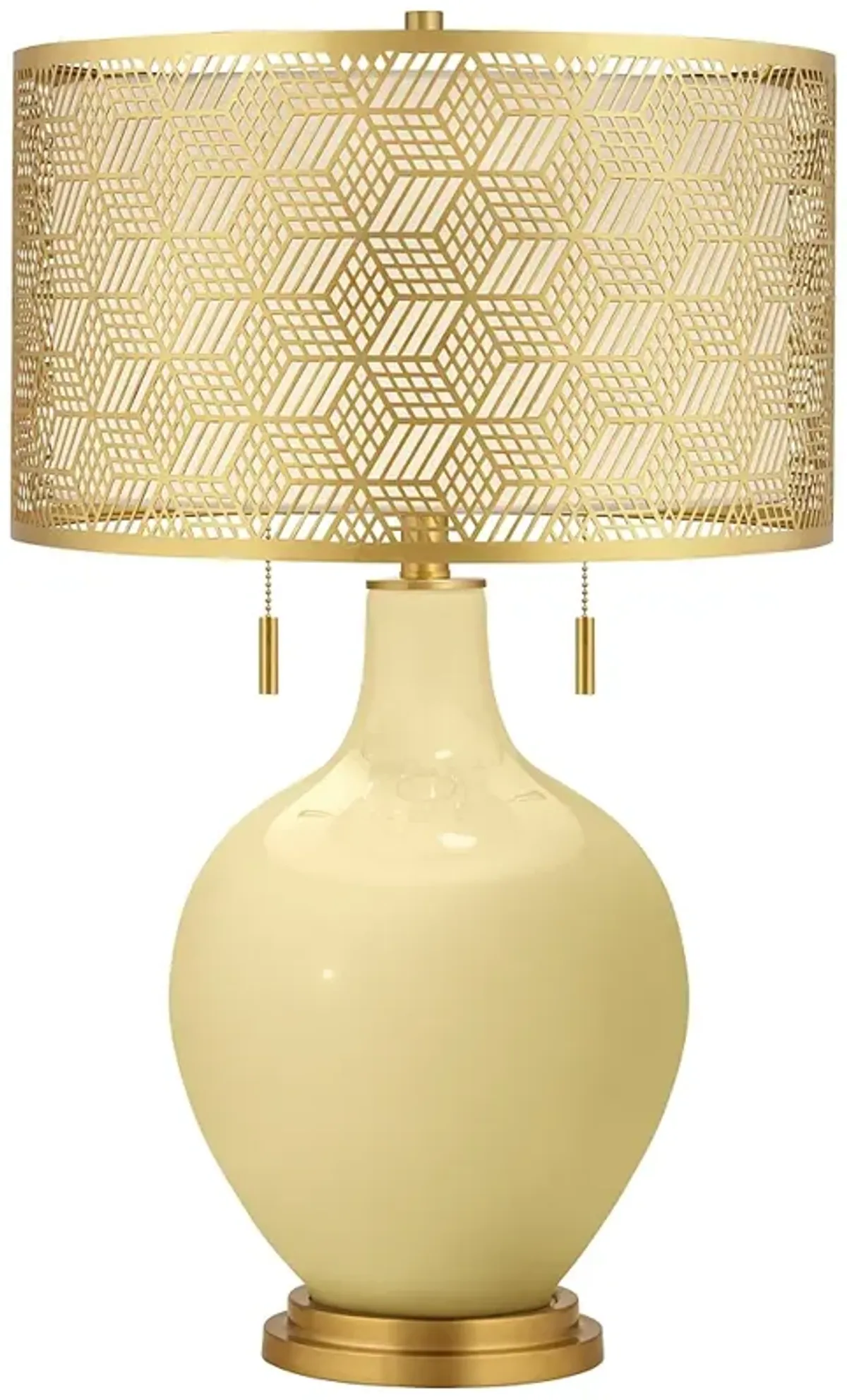 Butter Up Toby Brass Metal Shade Table Lamp