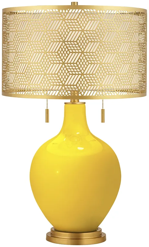 Citrus Toby Brass Metal Shade Table Lamp