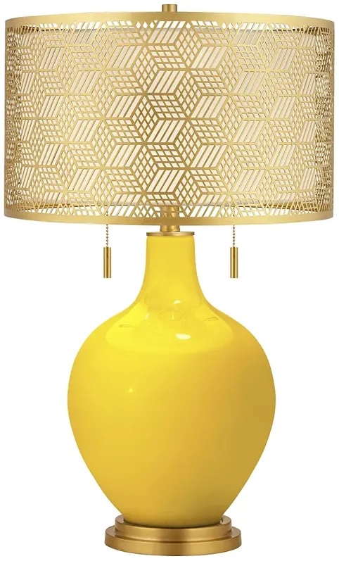 Citrus Toby Brass Metal Shade Table Lamp