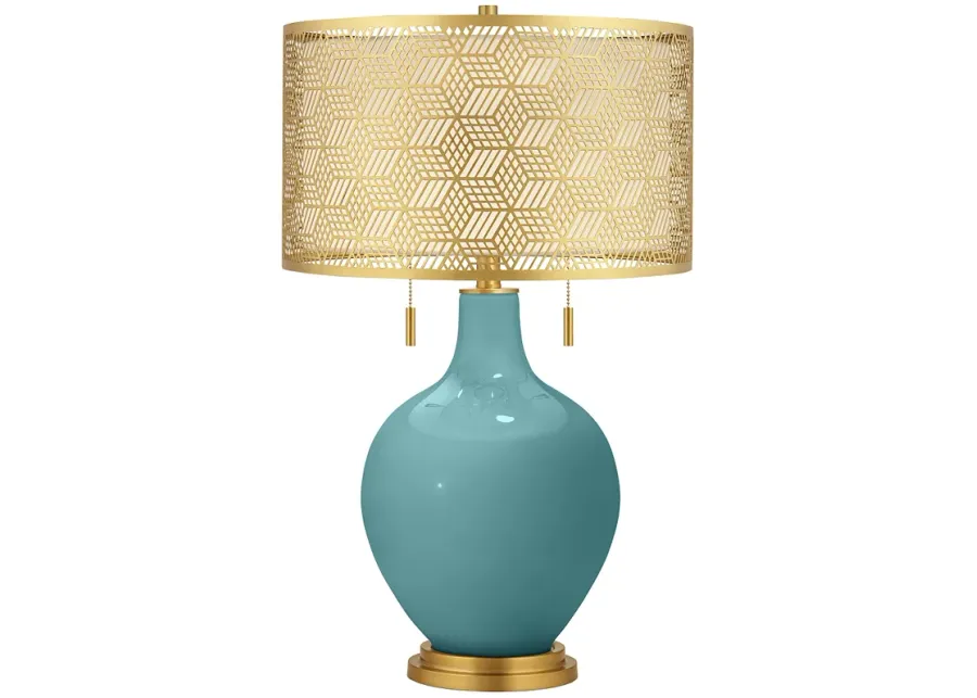 Reflecting Pool Toby Brass Metal Shade Table Lamp