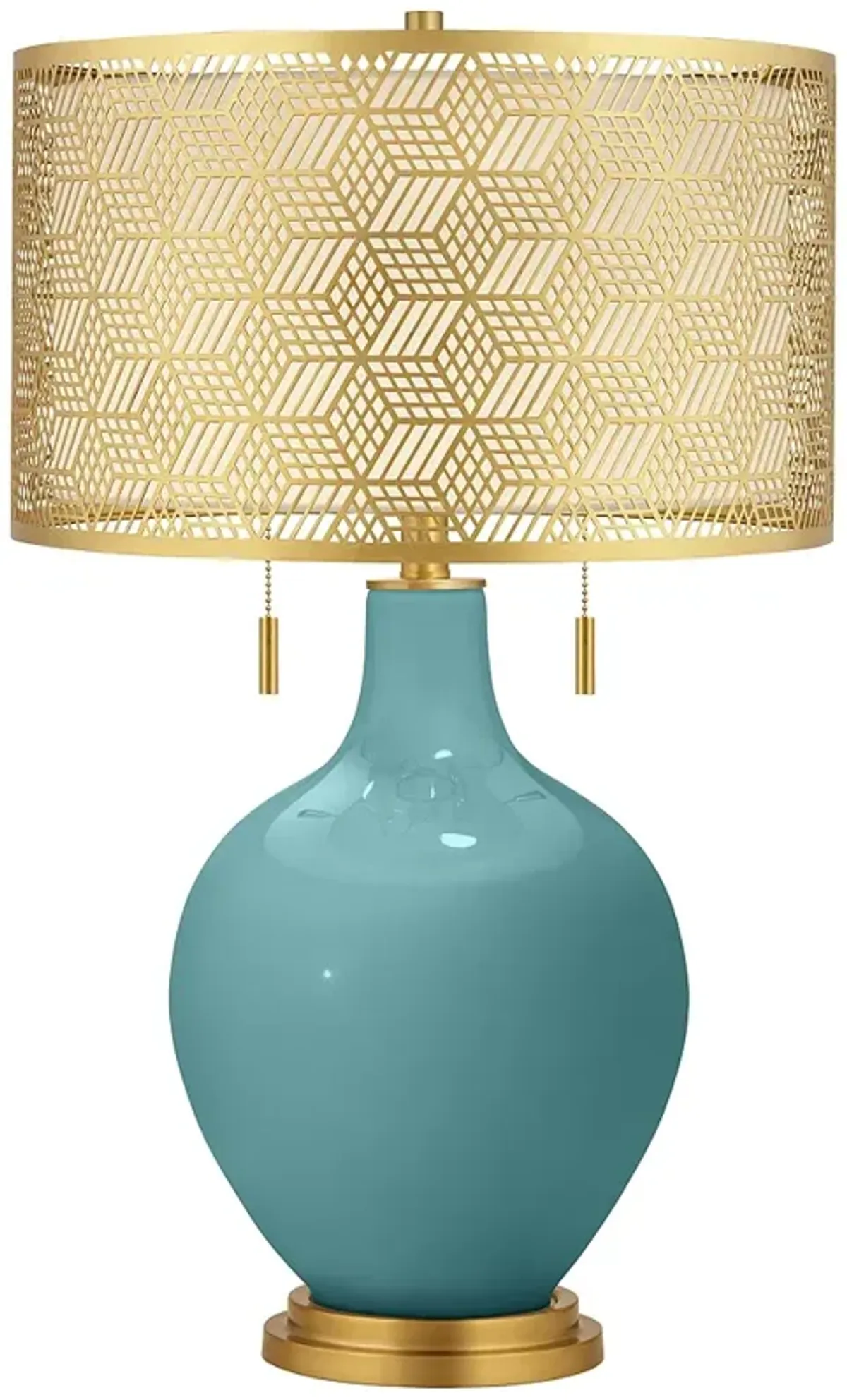 Reflecting Pool Toby Brass Metal Shade Table Lamp