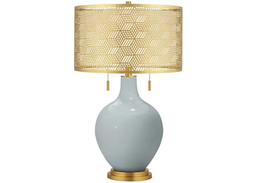 Uncertain Gray Toby Brass Metal Shade Table Lamp