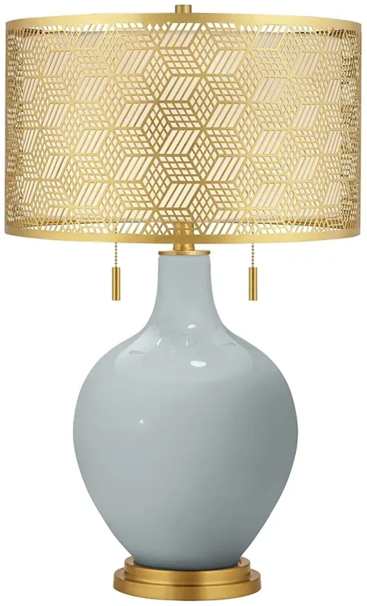 Uncertain Gray Toby Brass Metal Shade Table Lamp