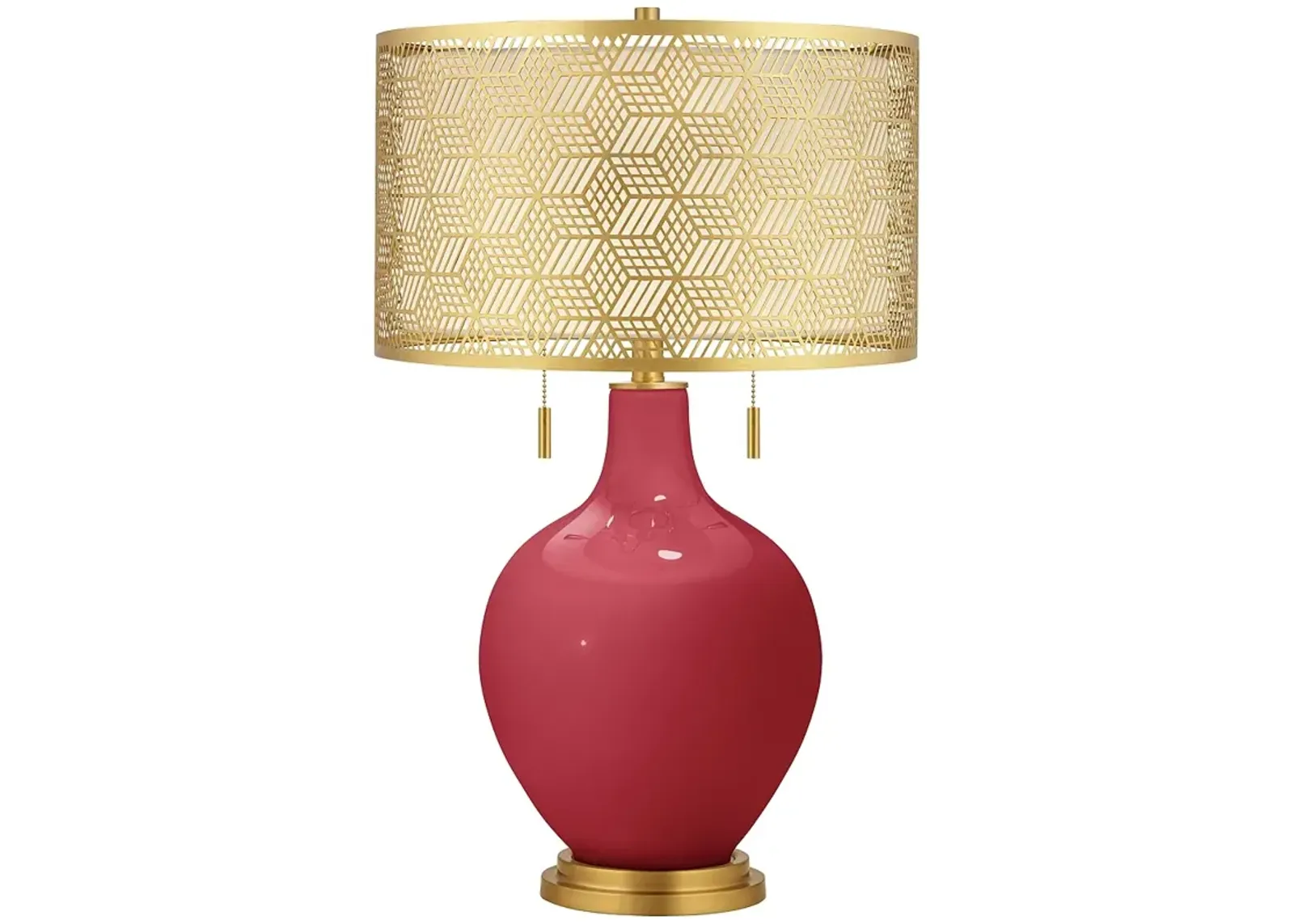 Samba Toby Brass Metal Shade Table Lamp