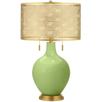 Lime Rickey Toby Brass Metal Shade Table Lamp