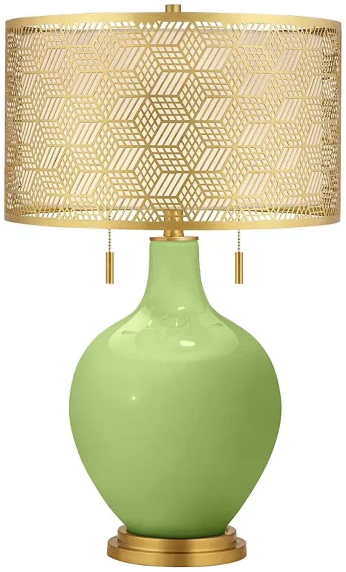 Lime Rickey Toby Brass Metal Shade Table Lamp