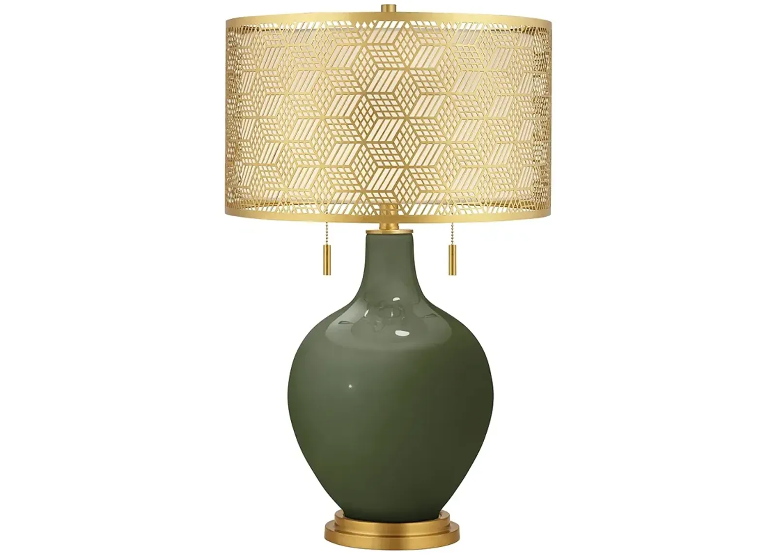 Secret Garden Toby Brass Metal Shade Table Lamp