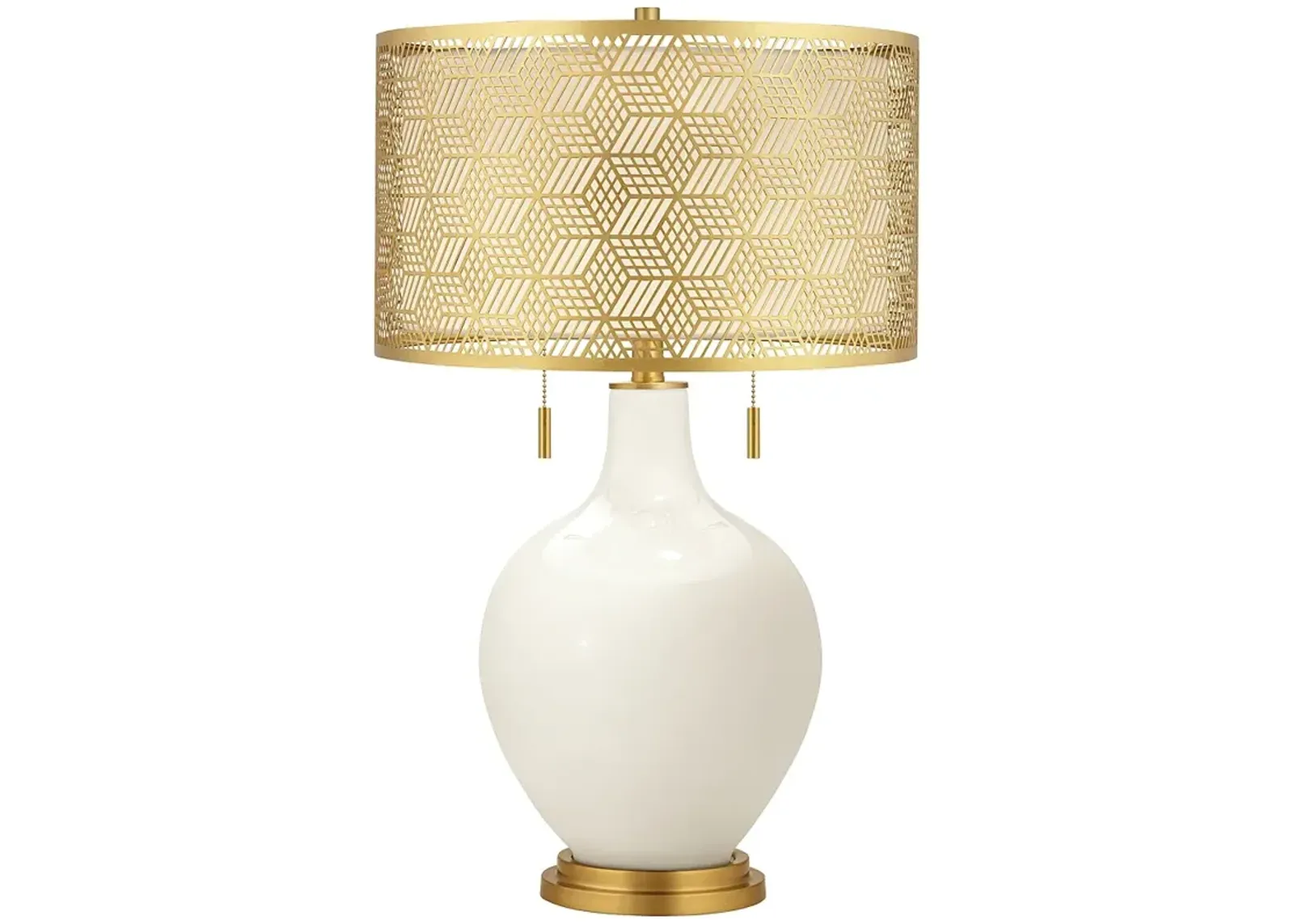 West Highland White Toby Brass Metal Shade Table Lamp