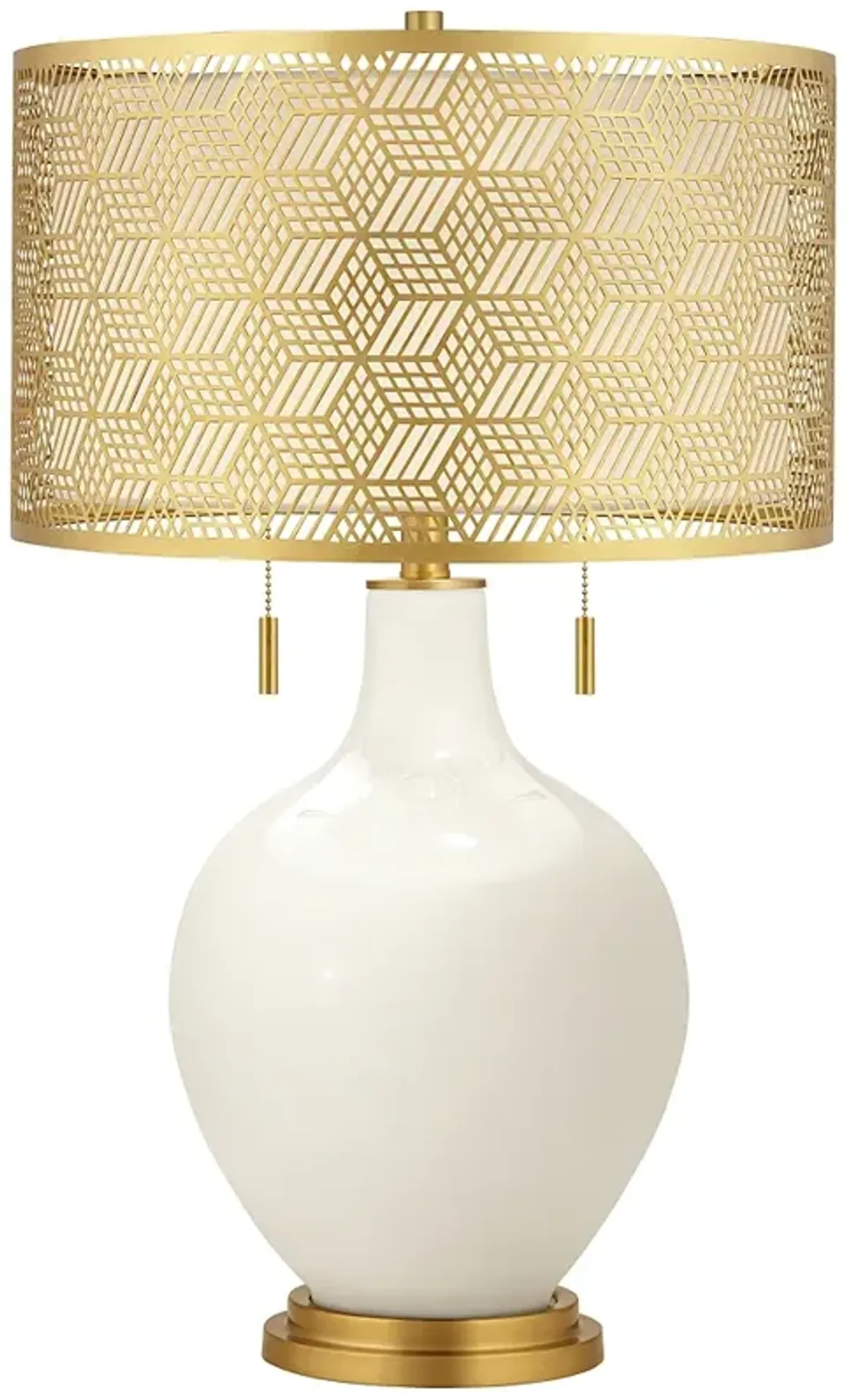 West Highland White Toby Brass Metal Shade Table Lamp