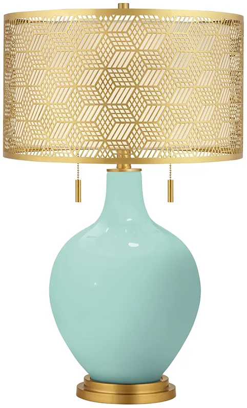 Cay Toby Brass Metal Shade Table Lamp