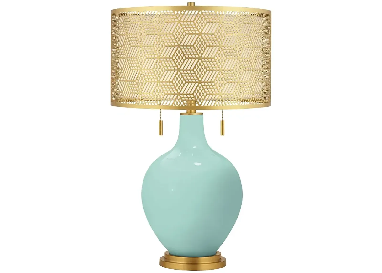 Cay Toby Brass Metal Shade Table Lamp