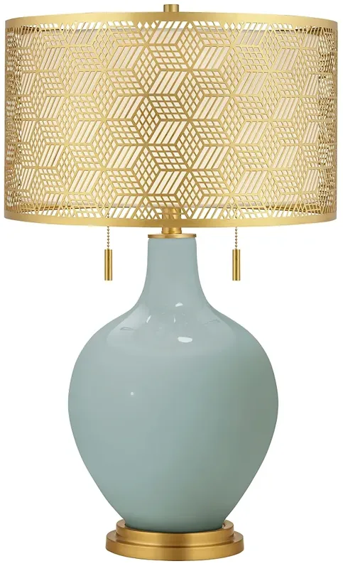 Aqua-Sphere Toby Brass Metal Shade Table Lamp