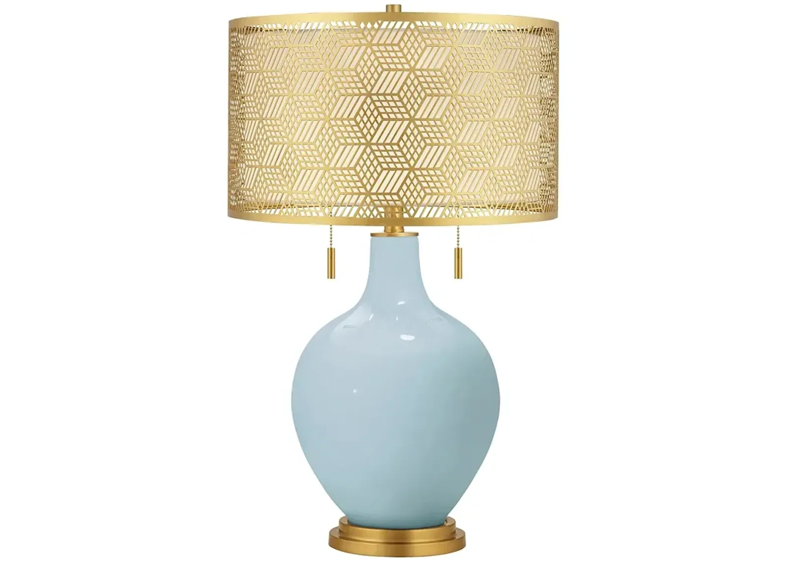 Vast Sky Toby Brass Metal Shade Table Lamp