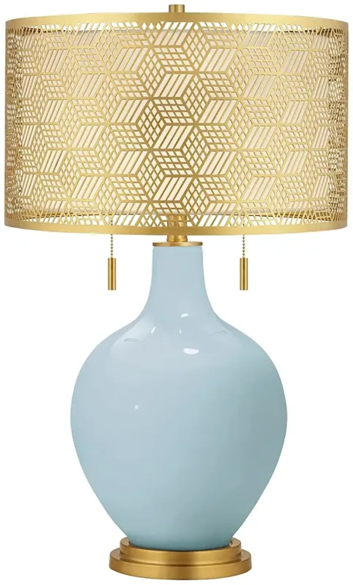 Vast Sky Toby Brass Metal Shade Table Lamp