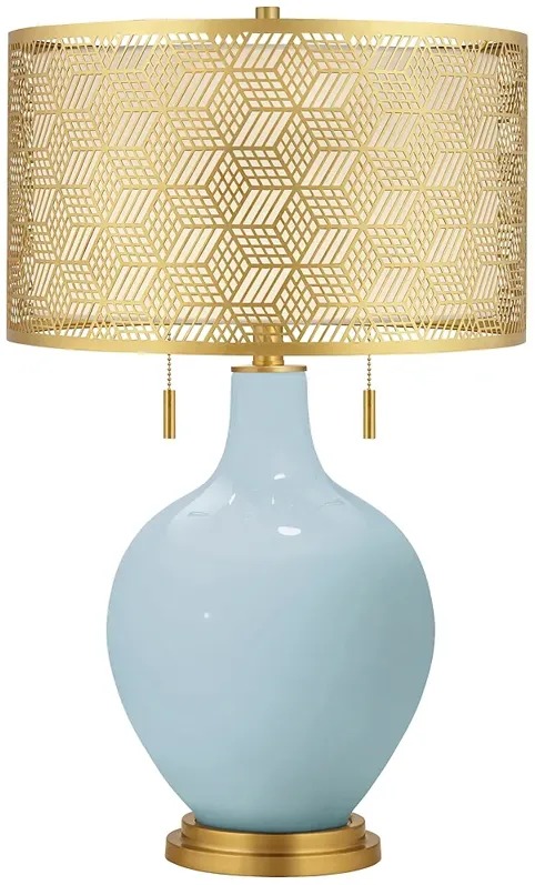 Vast Sky Toby Brass Metal Shade Table Lamp