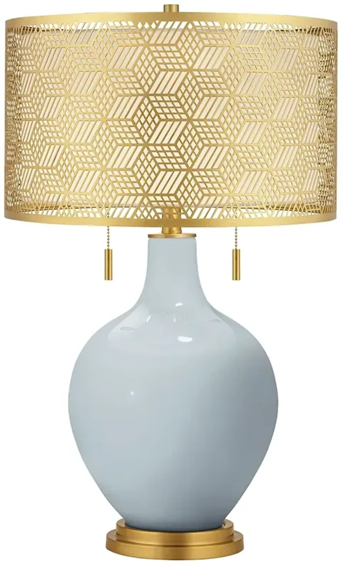 Color Plus Toby Brass 28" High Take Five Blue Table Lamp