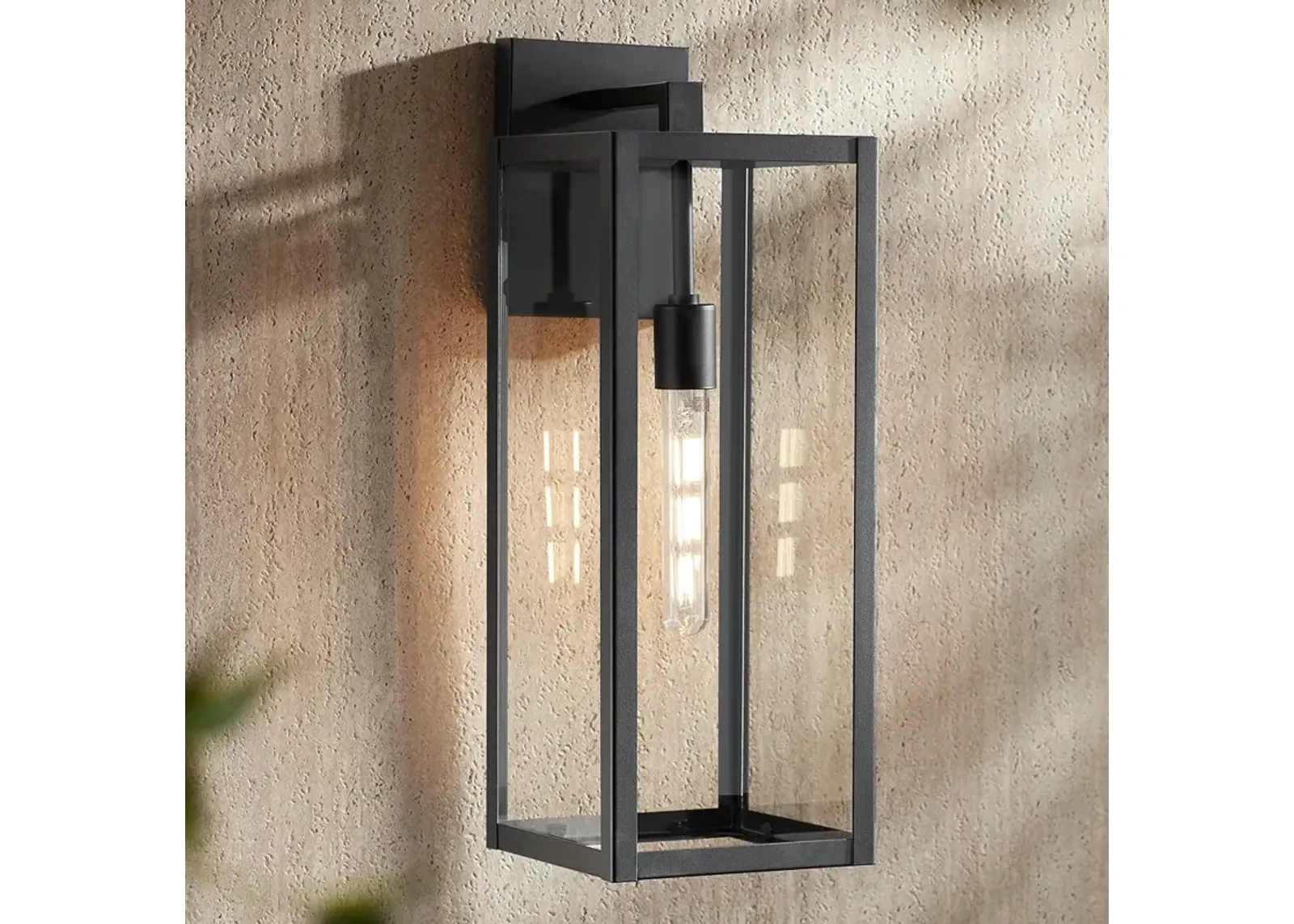 John Timberland Titan 20" High Mystic Black Outdoor Wall Light