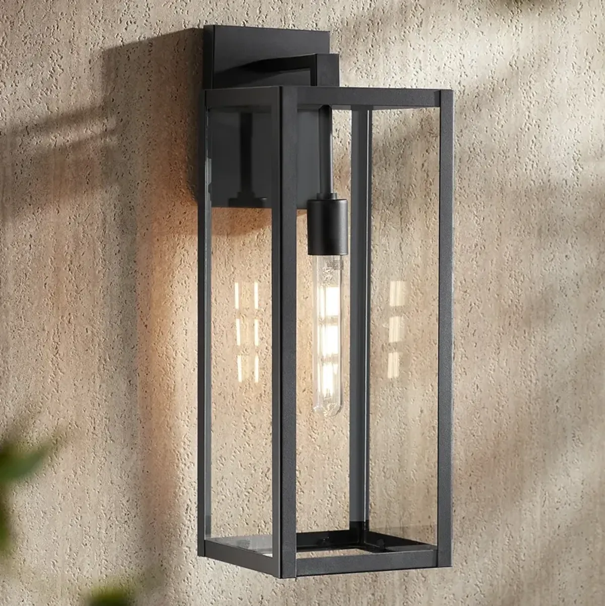 John Timberland Titan 20" High Mystic Black Outdoor Wall Light