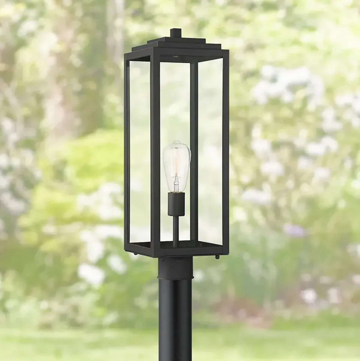 John Timberland Titan 21 3/4" High Mystic Black Outdoor Post Light