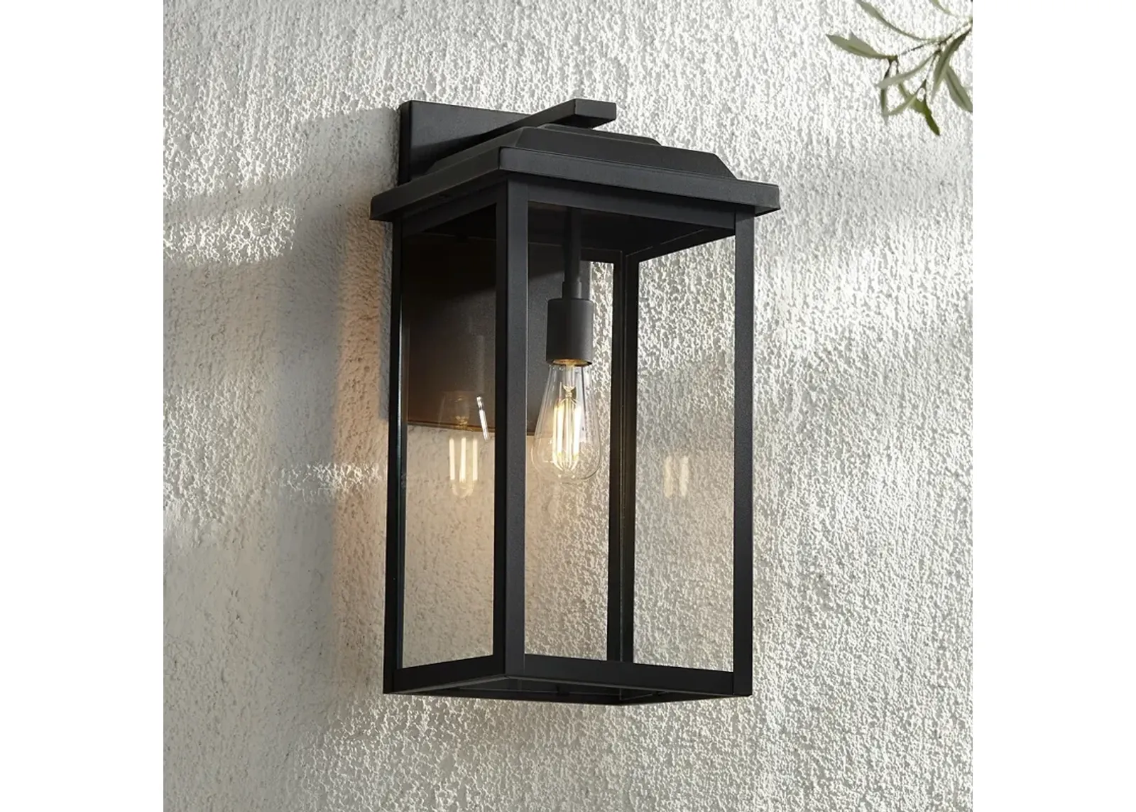 Eastcrest 20 1/2" High Textured Black Finish Steel Outdoor Wall Light