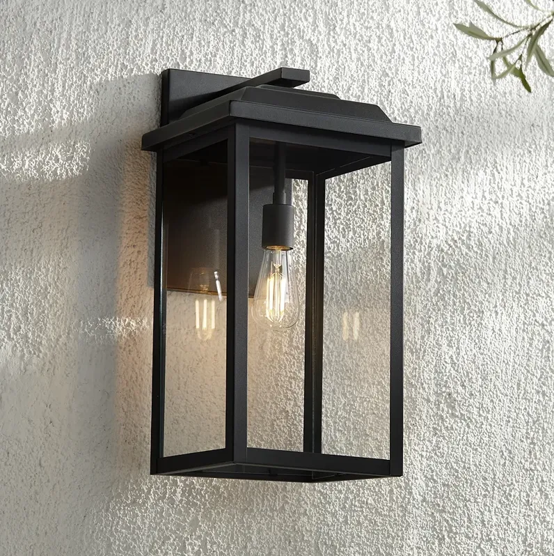 Eastcrest 20 1/2" High Textured Black Finish Steel Outdoor Wall Light